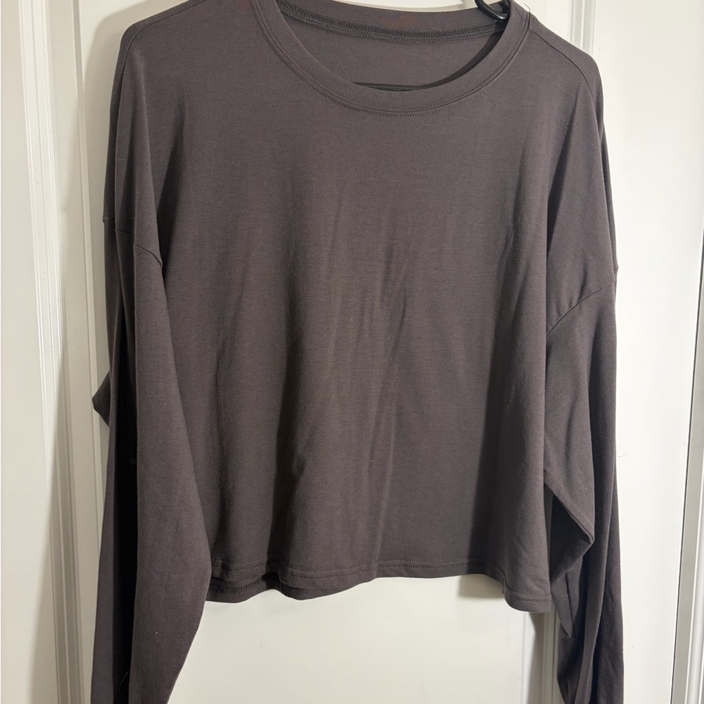 Women's Long Sleeve Gray Top